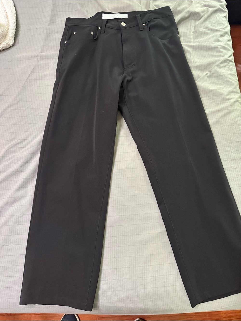 Versace Black Jeans Couture Waistband Detail